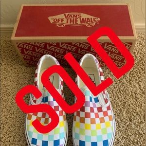Rainbow Checked Vans